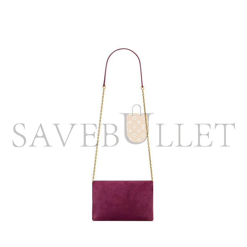 YSL CASSANDRE SMALL CHAIN POUCH IN SUEDE 8555691U80W6976 (19*12*3cm)